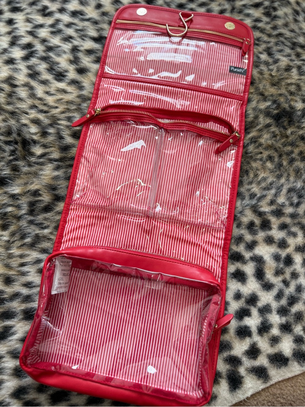 Hot Pink Quilted Crossbody Bag with Red Trim